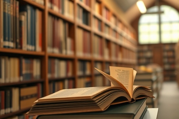 principled mission principles, thoughtful, contemplating change, photorealistic, quiet library with rows of books, highly detailed, gentle page turning, 4k quality, warm earth tones, diffused natural lighting, shot with a 50mm lens.